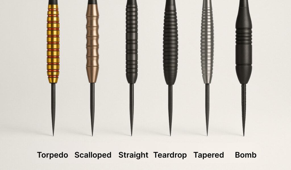 Verschillende vormen dart barrels