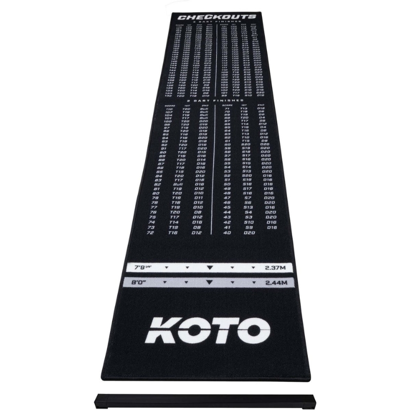 KOTO Checkout dartmat 285x60 - beste dartmatten | Dartplein